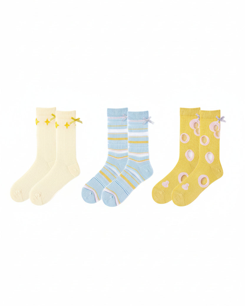 3-Pack Galaxy Series Women Breathable Cotton Socks Aesthetic Cute Casual Socks - SWEET NANA