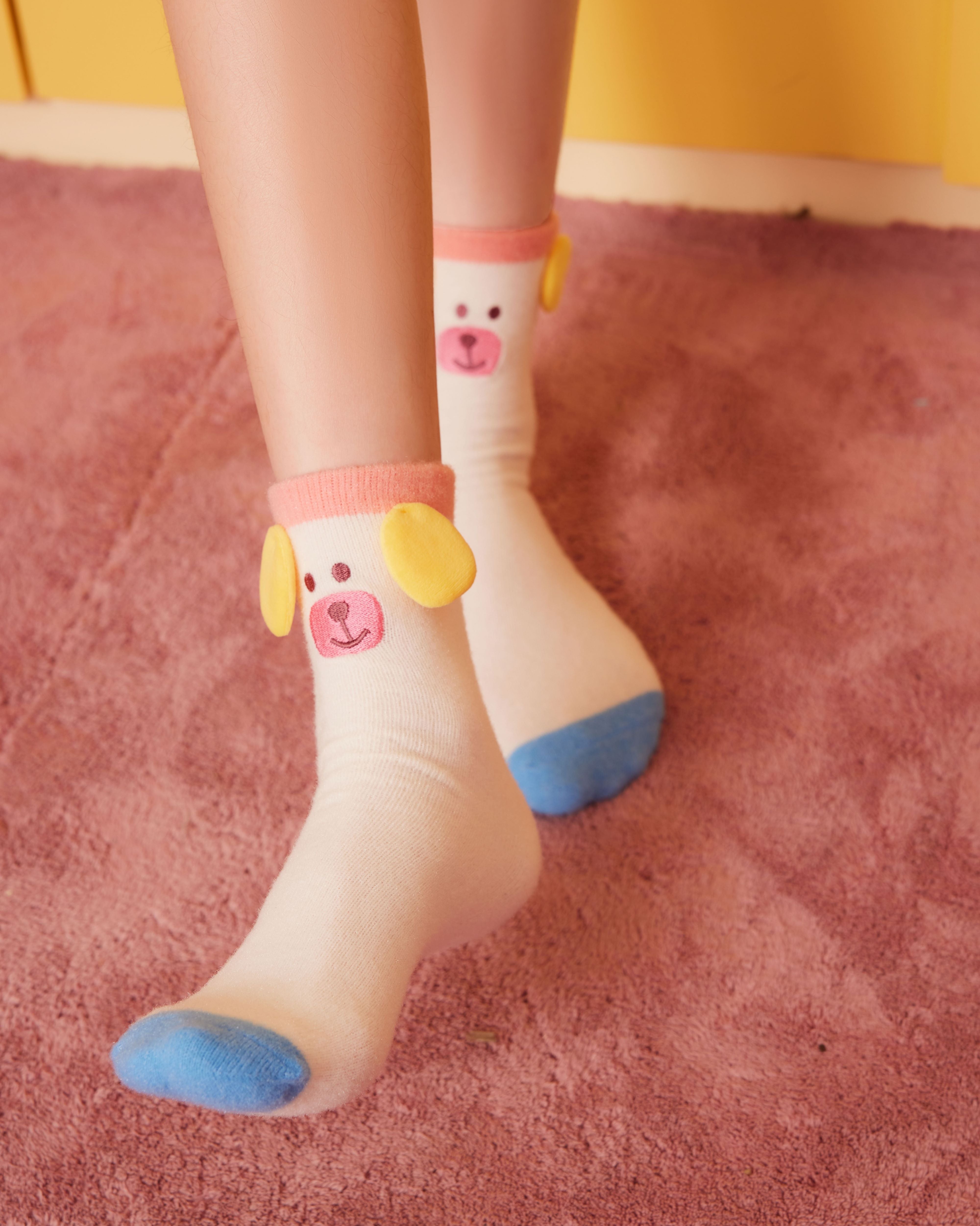 Gift Box Set Adults Kids Crew Socks Funny Big Ears Series Cute Fuzzy Soft Thick Cozy Socks