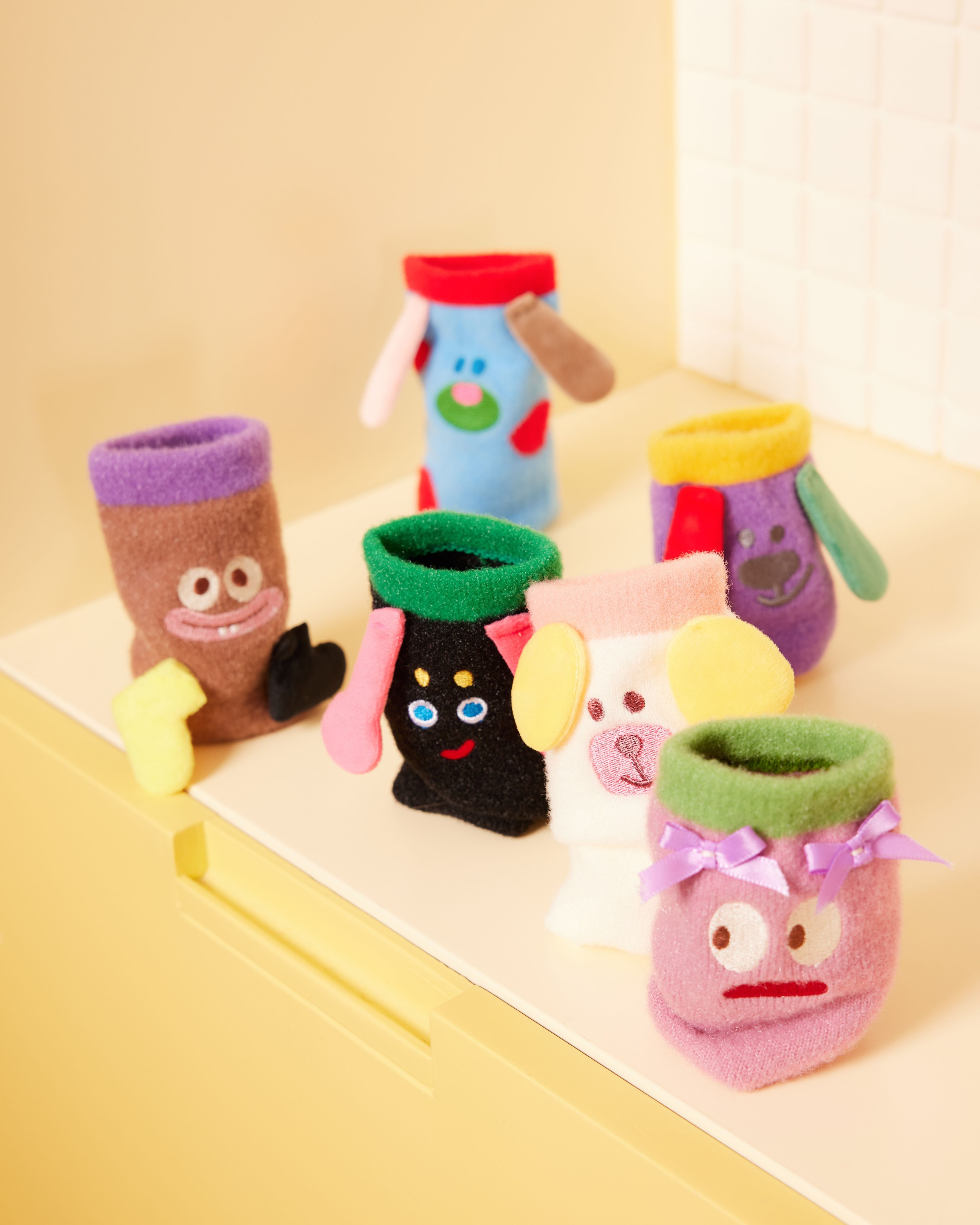 Gift Box Set Adults Kids Crew Socks Funny Big Ears Series Cute Fuzzy Soft Thick Cozy Socks