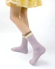 Gift Box Set Women Crew Socks Fuzzy Warm Cozy Cotton Soft Cute Animal Embroidery