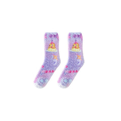 Gift Box Set Sweetnana Graffiti Series Women's Cozy Crew Socks - Winter Fuzzy Stockings, Non-Slip Slipper Socks, Colorful lovely Warm Socks.