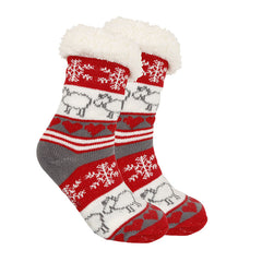 Sweetnana Christmas Women’s Cozy Socks - Cute Super Soft Non-Slip Slipper Fuzzy Socks, Thickened Winter Stockings for Lounge Wear