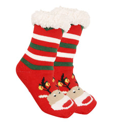 Sweetnana Christmas Women’s Cozy Socks - Super Soft Non-Slip Slipper Fuzzy Socks, Thickened Winter Stockings, Cute Lounge Wear