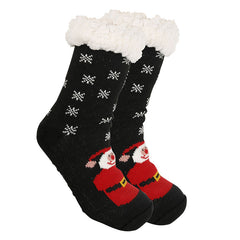 Sweetnana Women’s Christmas Cozy Socks - Super Soft Non-Slip Slipper Fuzzy Socks, Thickened Winter Stockings, Cute Lounge Wear Socks