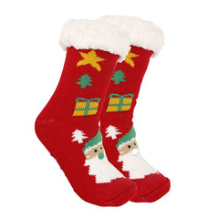 Sweetnana Women’s Christmas Cozy Socks - Super Soft Crew Socks, Non-Slip Slipper Fuzzy Socks, Thickened Winter Stockings, Cute Lounge Wear