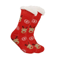 Sweetnana Women’s Christmas Cozy Socks - Non-Slip Slipper Fuzzy Socks, Super Soft Crew Socks, Cute Thickened Winter Stockings, Perfect for Lounge Wear