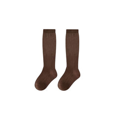 Sweetnana Kids Crew Socks, Girls Dress Socks Solid Color, Sock Cuff Stack Socks, Warm for Autumn and Winter.