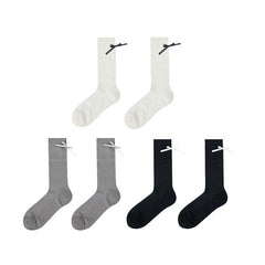 Sweetnana Spring/Summer 3-Pack Women's Antibacterial Cotton Mesh Seamless Crew Socks with Letter and Bowknot, Solid Color Thin Slouch Socks, Seamless Toe for Comfort.