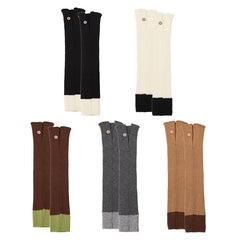 Sweetnana Leg Warmers for Women, Splicing Color Y2k Fashion Leg Warmers, Cozy and Warm.