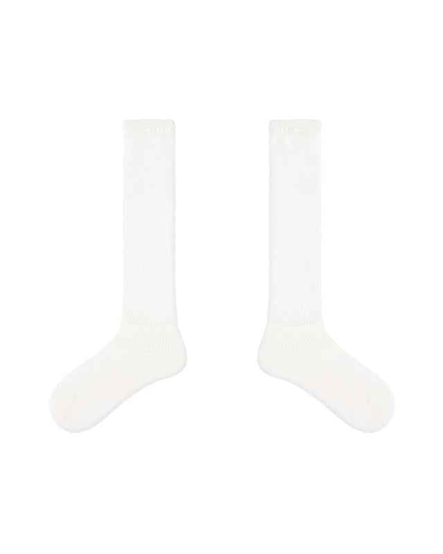Women Lolita Cotton Knee High Socks Seamless Cutout Stripe Mesh Breathable