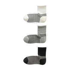 Sweetnana 3-Pack Colorful Striped Socks for Men Athletic Crew Socks Cotton Seamless Socks