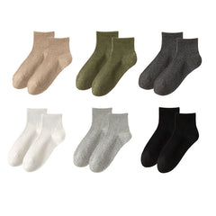 Sweetnana Men's Mesh Ankle Socks Solid Color Casual Socks Cozy Seamless Socks Cotton Socks