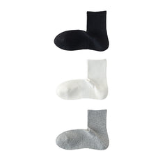 Sweetnana 3-Pack Men's Solid Crew Socks Colorful Athletic Socks Breathable Cotton Seamless Socks