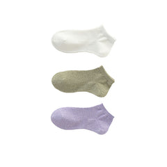 Sweetnana 3-Pack Women's Solid Mesh Low Cut Socks Breathable Cotton Socks No Show Socks