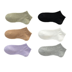 Sweetnana Multicolor Low Cut Socks No Show Socks Women's Solid Mesh Socks Breathable Cotton Socks