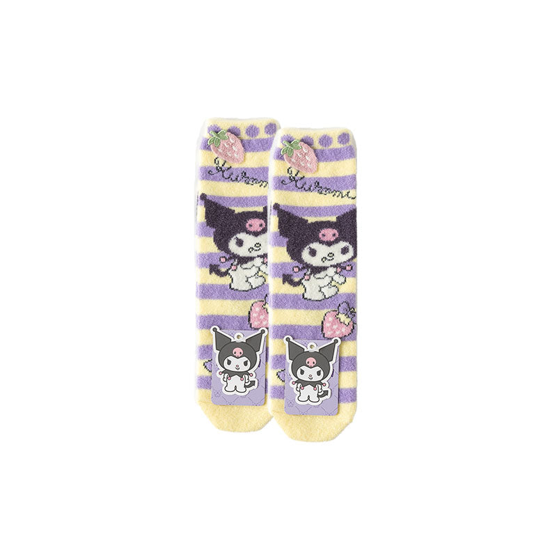 Sweetnana Sanrio 系列女性舒適中筒襪 - 可愛 Sanrio 卡通長襪，溫暖柔軟的女用中筒襪。