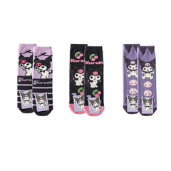 3-Pack Sweetnana Cozy Crew Sanrio Series Socks - Lovely Women's Socks with Cute Cartoon Characters, Soft Warm Socks for Winter.