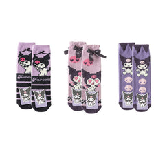 3-Pack Sweetnana Cozy Crew Sanrio Series Socks - Lovely Women's Socks with Cute Cartoon Characters, Soft Warm Socks for Winter.