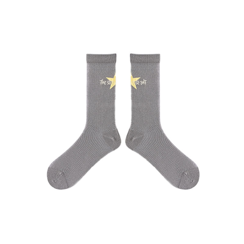 3-Pack Shining Star Series Women's Mesh Socks Cute Casual Crew Socks