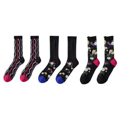 Sweetnana Ultra-Thin Glass Socks 3-Pack, Soft Cotton Crew Socks for Women with Cozy and Lightweight Comfort, Ideal for a Stylish and Casual Look