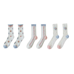 Sweetnana Spring/Summer 3-Pack Women's Glass Stockings,Ultra-thin Crystal Socks, Seamless Socks, Sweet, Fashion, Crew Socks.