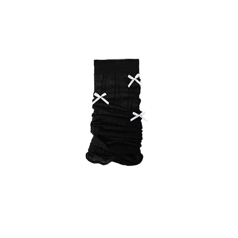 Women's Leg Warmers Cotton Ultra Thin Bow Design Solid Color  Ballet Style