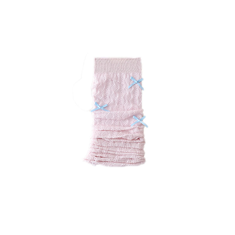 Women's Leg Warmers Cotton Ultra Thin Bow Design Solid Color  Ballet Style