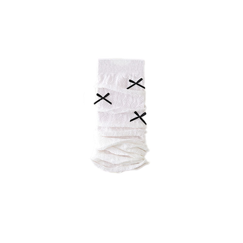 Women's Leg Warmers Cotton Ultra Thin Bow Design Solid Color  Ballet Style