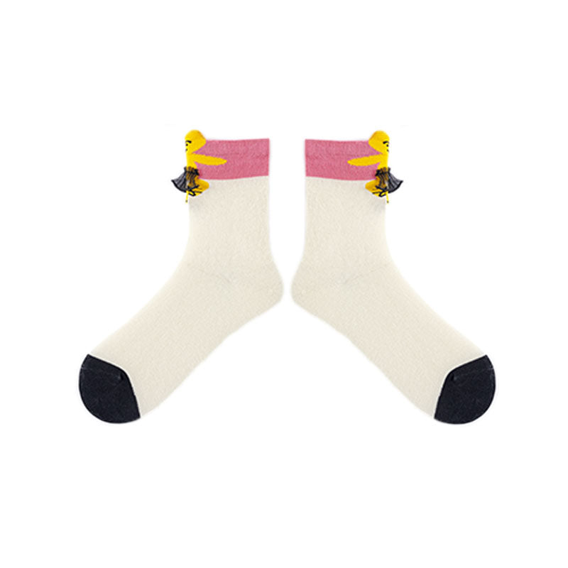 Women's Cotton Crew Socks Top Notch Cute Casual