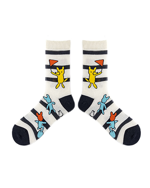 Traffic Light Series Cute Socks Women Crew Cotton Comfort - SWEET NANA
