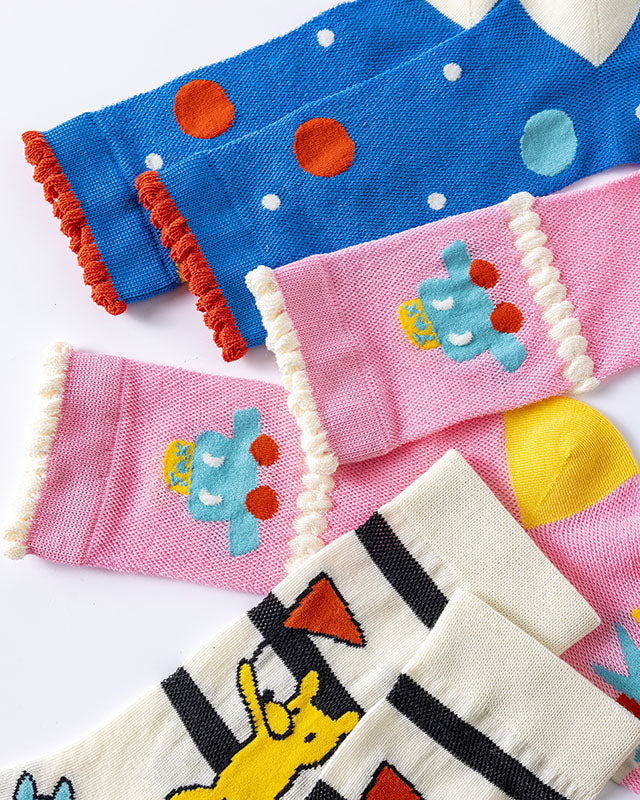 3-Pack Traffic Light Series Women Cotton Socks Breathable Crew Socks - SWEET NANA
