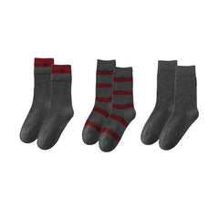 Sweetnana 3-Pack Angora Red Women's Socks Trendy Crew Socks Cotton Seamless Socks