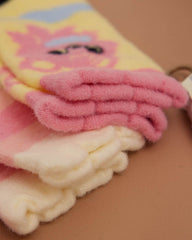 レディース クルー ソックス リトルモンスターシリーズ 厚手 暖かい ソフト コージー ソックス