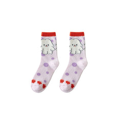 Sweetnana Women's Cozy Crew Socks - Little Monster Series Women's Winter Thermal Socks Slipper Socks Warm Thickened Super Soft Socks.