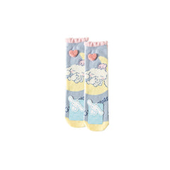 3-Pack Sweetnana Crew Tube Cozy Socks for Women - Sanrio Series Winter Thickened Warm Soft Socks, Cartoon Cute Samrio Character Pattern.