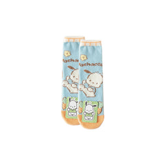 3-Pack Lovely Sanrio Series Cozy Socks by Sweetnana - Tube Crew Socks for Women, Winter Thicken Warm Socks with Cute Sanrio Cartoon Pattern.