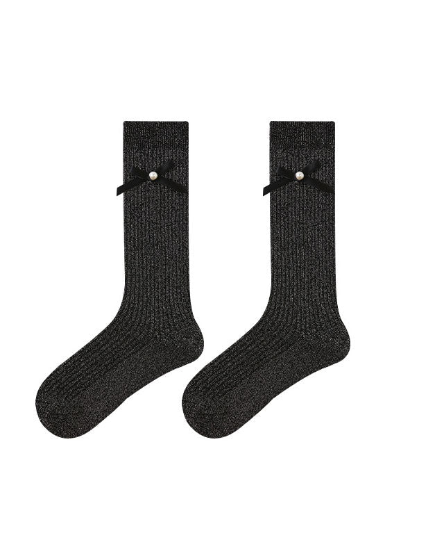 Women Creative Bow Scrunch Socks Ballet Style Cotton Seamless - SWEET NANA