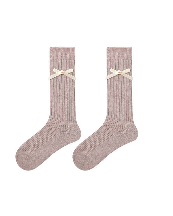 Women Creative Bow Scrunch Socks Ballet Style Cotton Seamless - SWEET NANA