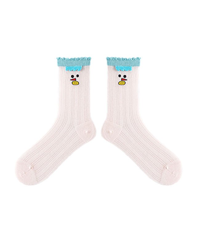 3-Pack Cotton Crew Women Socks Cozy Breathable Casual Daily Essential - SWEET NANA