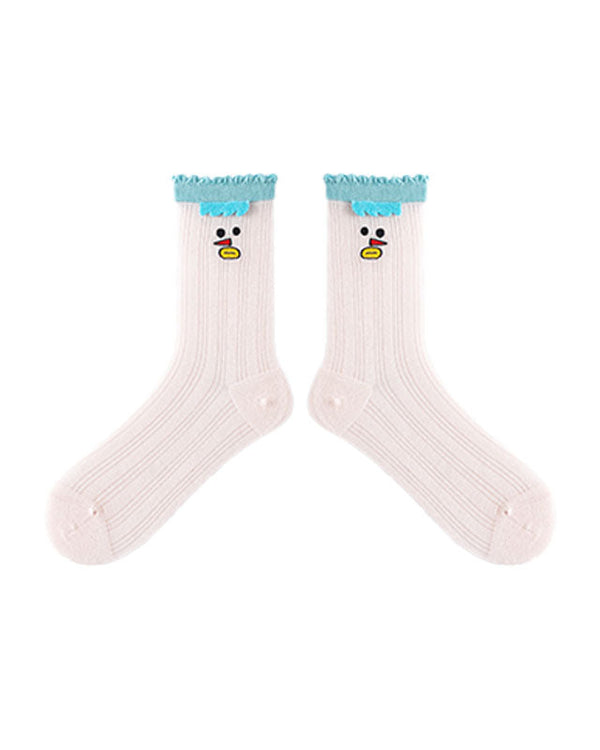 3-Pack Cotton Crew Women Socks Cozy Breathable Casual Daily Essential - SWEET NANA