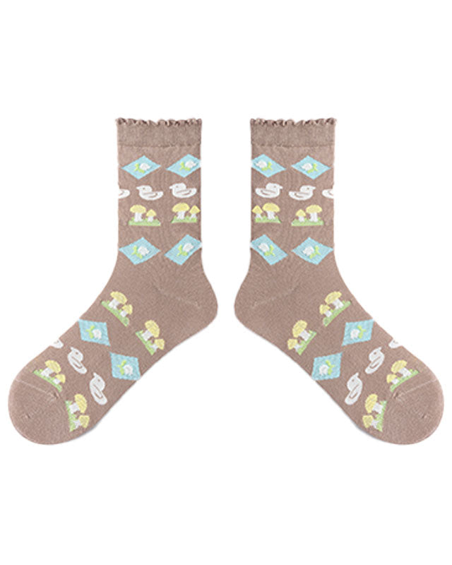 Sweet Berries Series Women Crew Socks Casual Cute Thin Comfort - SWEET NANA