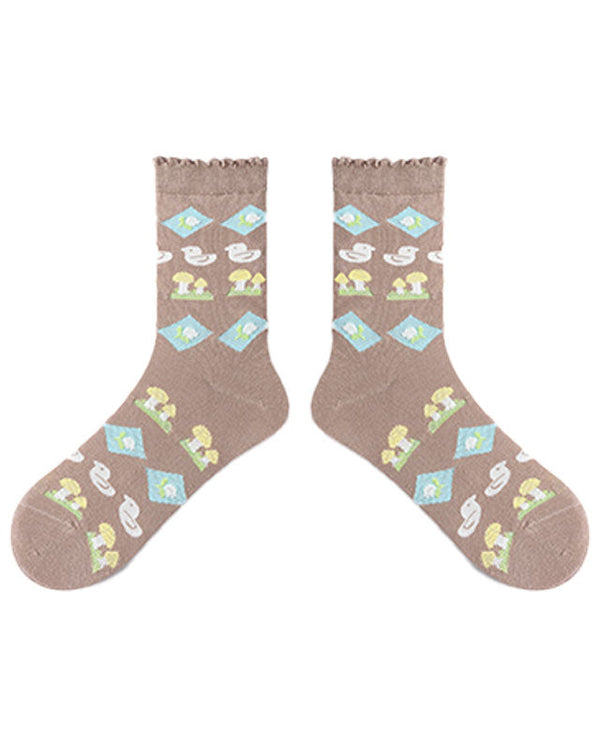 Sweet Berries Series Women Crew Socks Casual Cute Thin Comfort - SWEET NANA