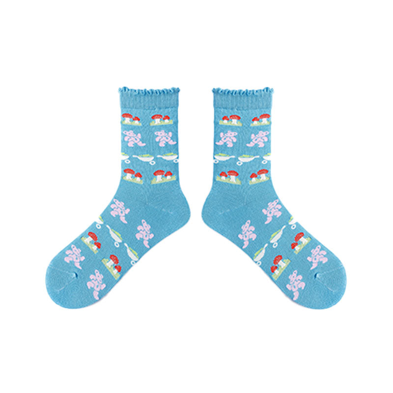 3-Pack Sweet Berries Series Women's  Cute Casual Crew Cotton Socks