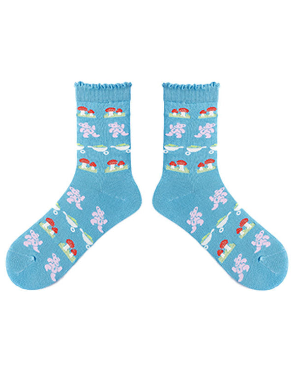 Sweet Berries Series Women Crew Socks Casual Cute Thin Comfort - SWEET NANA