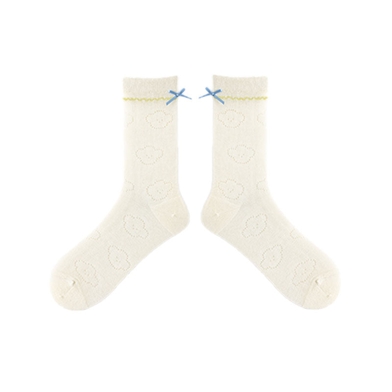 3-Pack Women Cotton Crew Socks Busy Puppy Cute Casual - SWEET NANA