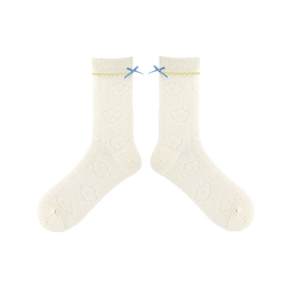 3-Pack Women Cotton Crew Socks Busy Puppy Cute Casual - SWEET NANA