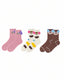 3-Pack Women Cotton Crew Socks Zoo Party Kawaii Cute Casual - SWEET NANA
