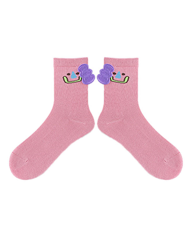 Women Cotton Crew Socks Zoo Party Kawaii Cute Casual - SWEET NANA