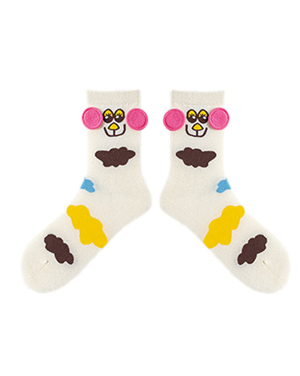 Women Cotton Crew Socks Zoo Party Kawaii Cute Casual - SWEET NANA