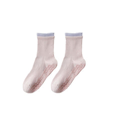 Sweetnana Crew Socks for Women, Soft Cotton Yoga Socks for Pilates, Barre, and Barefoot Workouts, Designed for Comfort and Flexibility